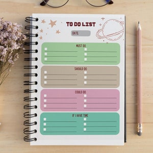 To Do List Planner, Daily To Do List, Colorful, Weekly To Do List, Monthly To Do List, A4/A5/Letter and Half Printable, Digital Printable