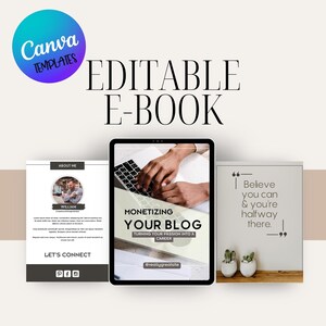 Ebook Template, Ebook Template Canva, Editable Template, Customizable Design, Ebook, Canva Ebook Template, Blogger, Unique ebook template,