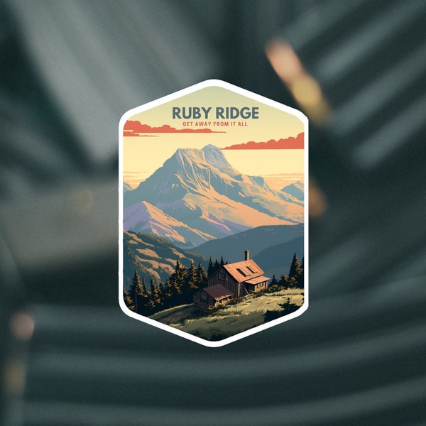 Scenic Ruby Ridge, Idaho | Travel Sticker, Decal, Great for Gun Cases, Safes