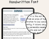 Handwritten font, font for Digital notes and Digital Planning | Goodnotes Font | Notability | Digital Note taking fonts