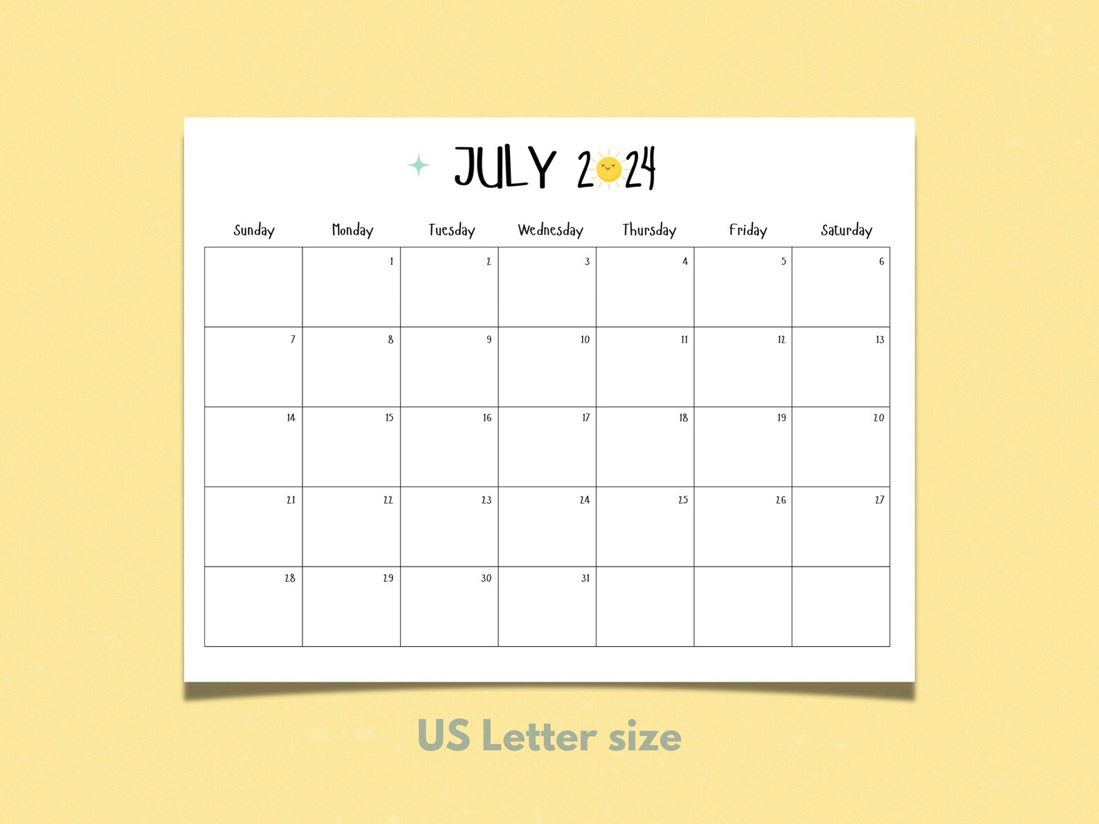 Editable SUMMER Calendar 2024, June, July, August, Printable Summer Fun ...