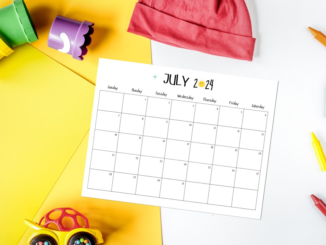 Editable SUMMER Calendar 2024, June, July, August, Printable Summer Fun ...