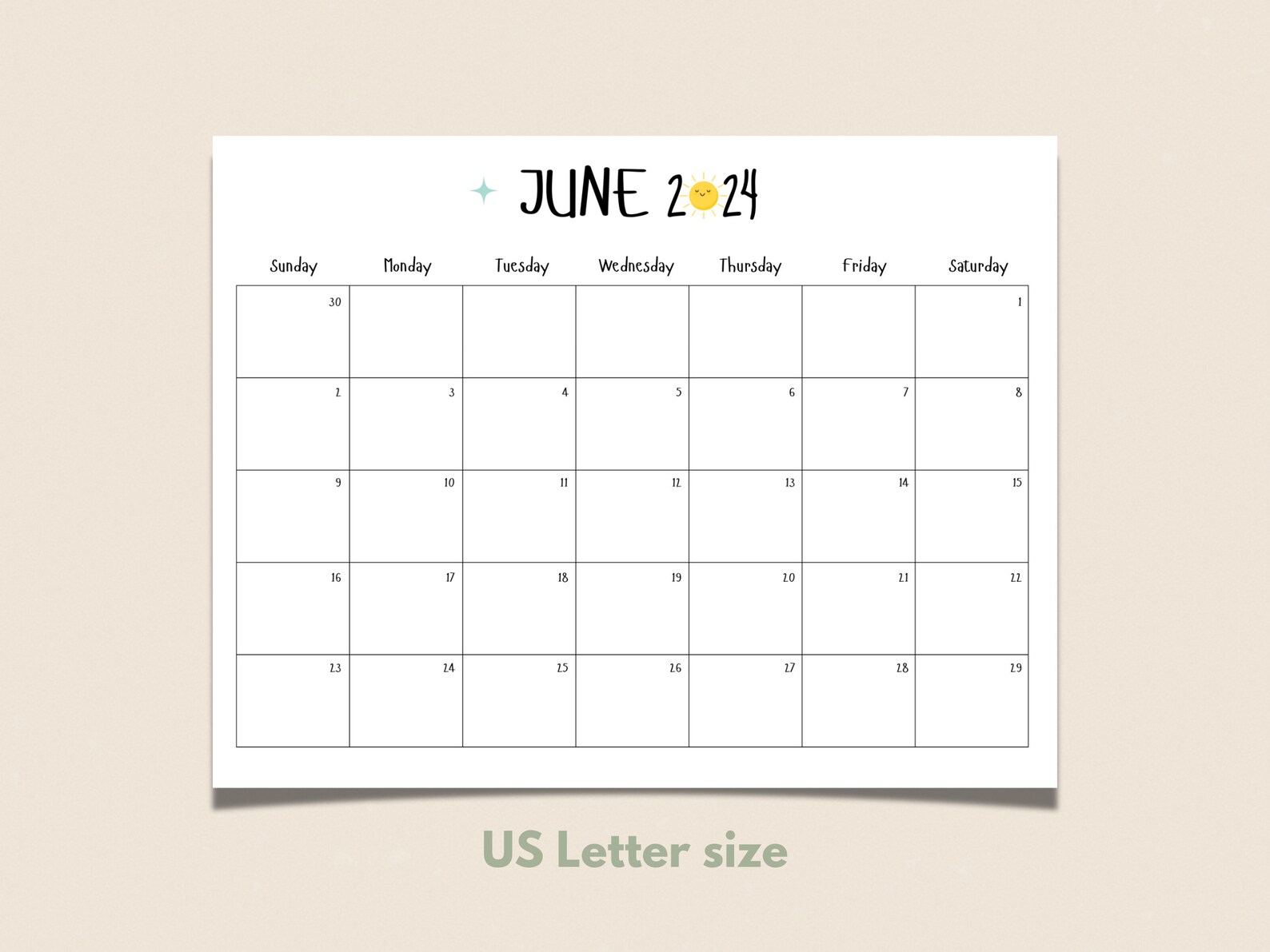 Editable SUMMER Calendar 2024, June, July, August, Printable Summer Fun ...