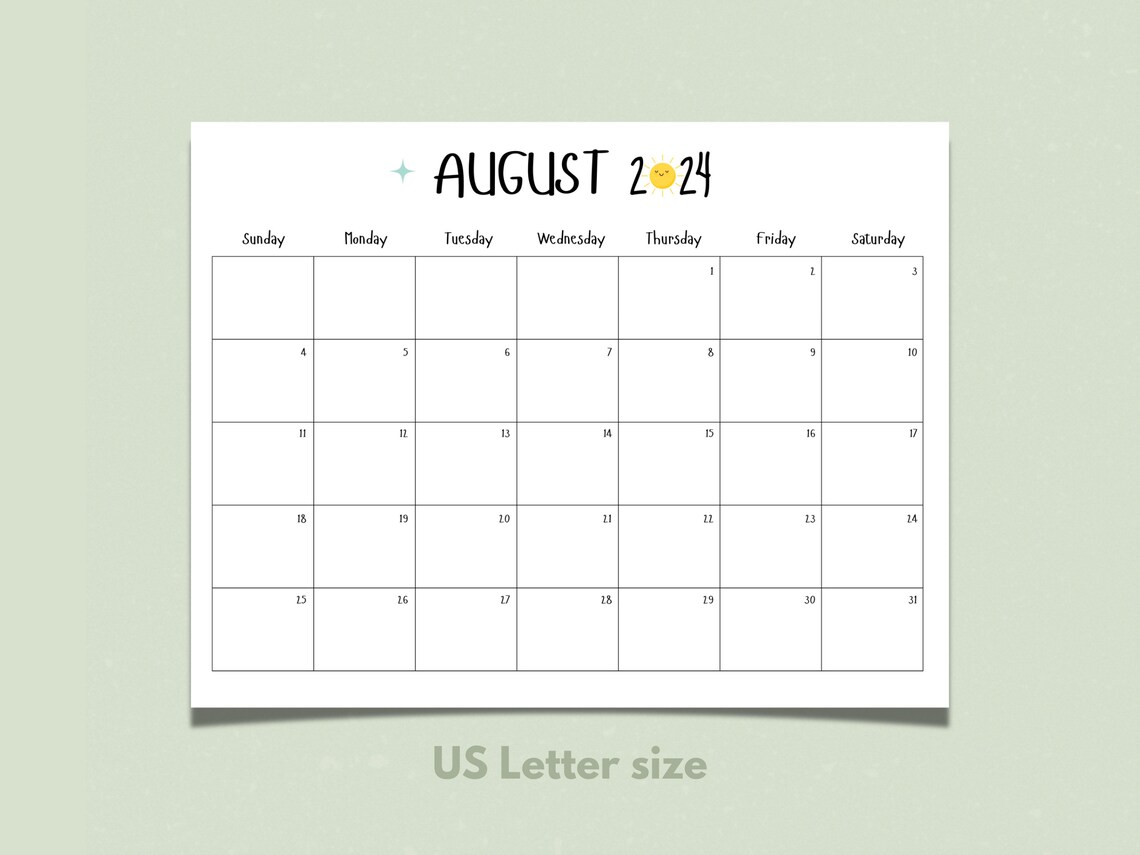 Editable SUMMER Calendar 2024, June, July, August, Printable Summer Fun ...