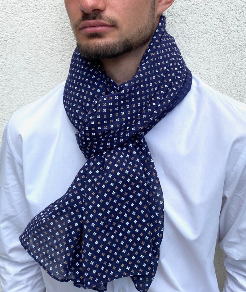 Echarpe pour homme, Chèche, foulard homme, coton, cadeau image 1