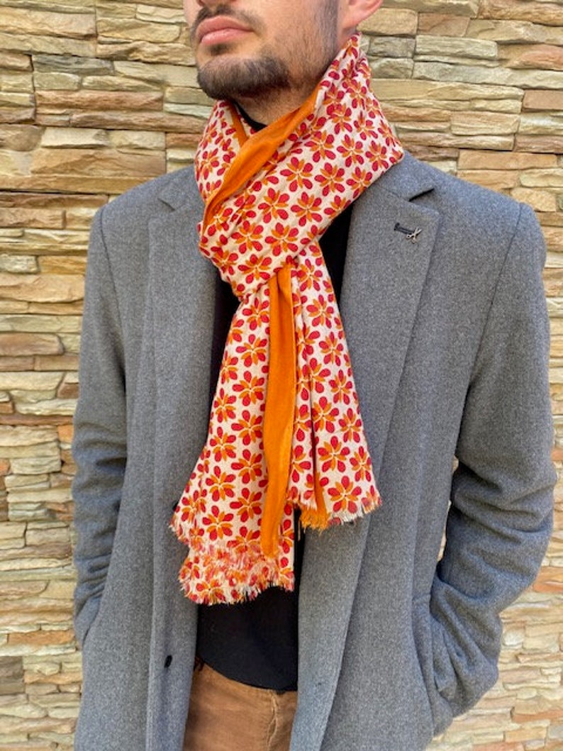 Echarpe, Foulard en viscose, homme ou femme image 4