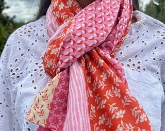 Echarpe, Cheche, foulard Femme, 100% coton, Cadeau femme