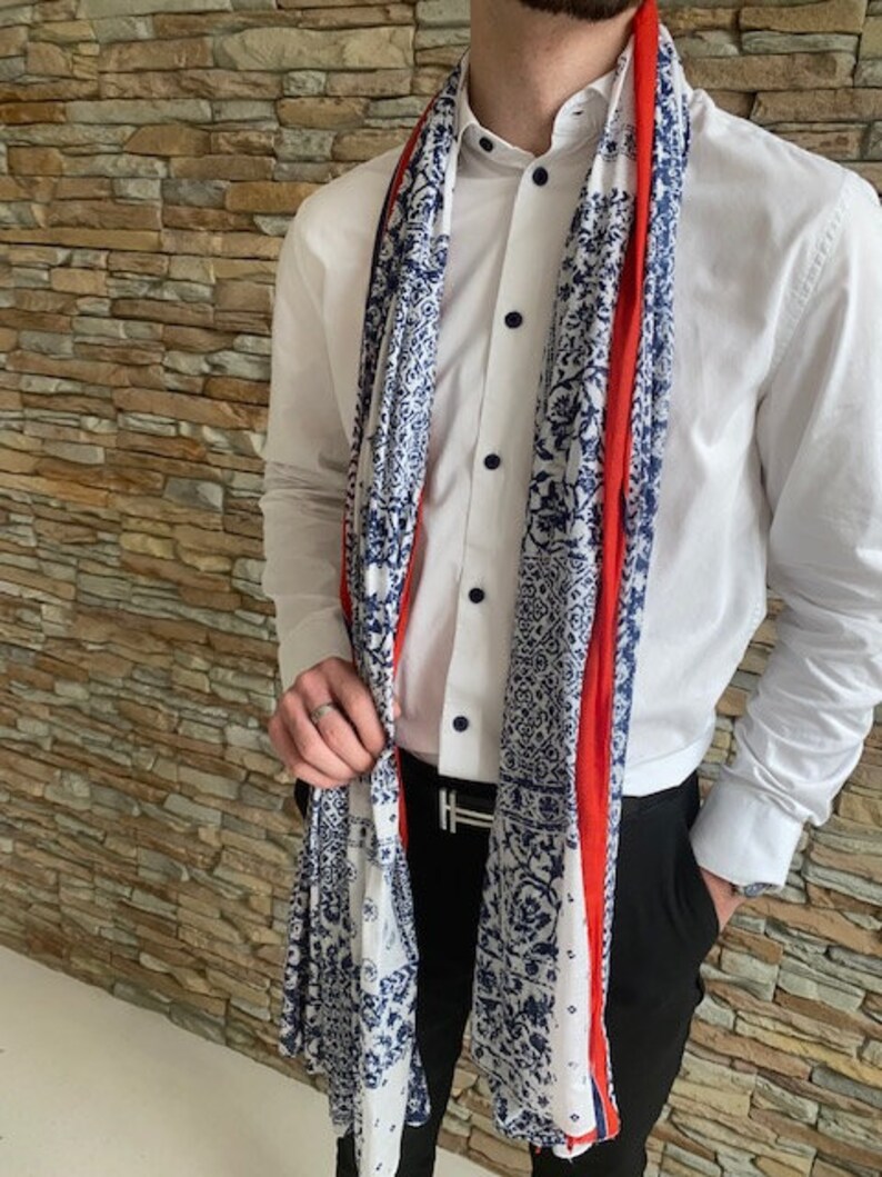 Echarpe pour homme, Chèche, foulard homme, coton, cadeau image 5