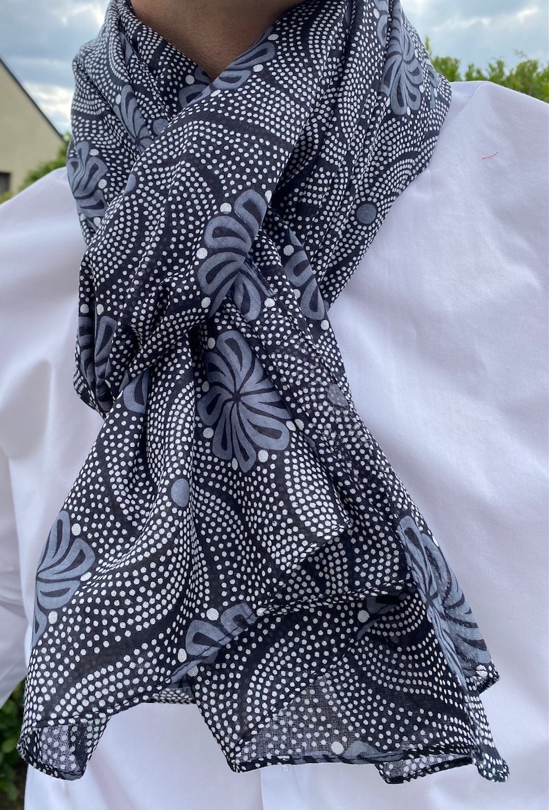 Chèche, foulard homme, coton image 4