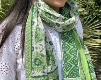 Grand foulard Bohème Chèche, foulard Femme, Etole, Paréo, Sarong, Cadeau femme