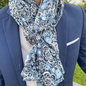 Men's scarf, scarf, 100% cotton chic elegant for men
