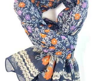 Écharpe, Grand carré, foulard Femme, Cadeau femme