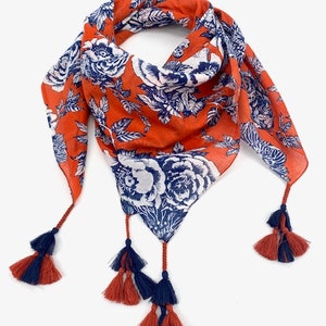 Écharpe, Chèche, foulard Femme, coton, Cadeau femme image 2