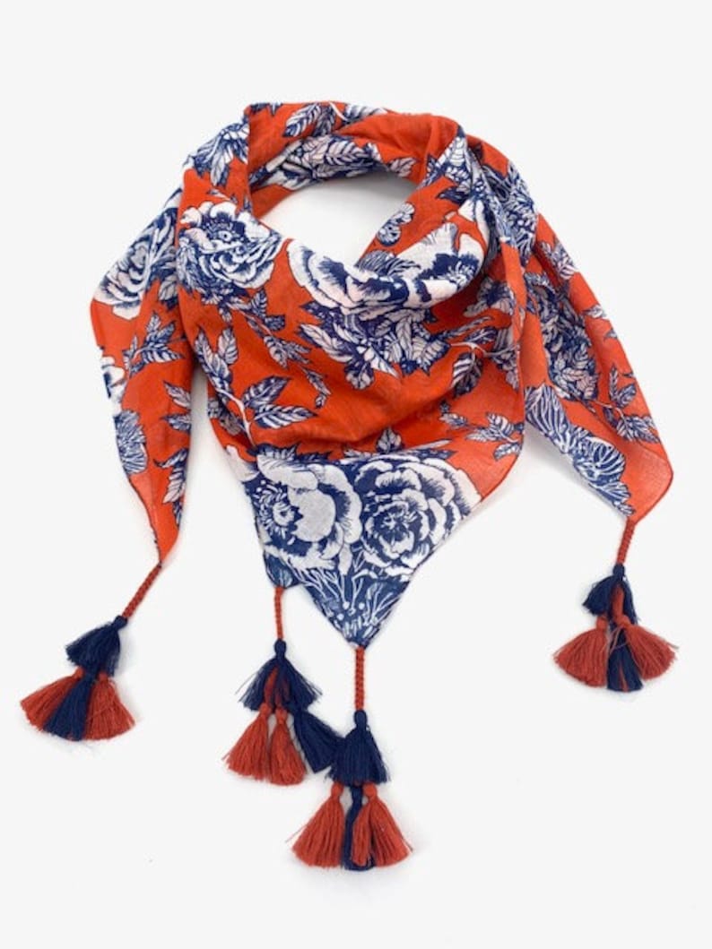 Écharpe, Chèche, foulard Femme, coton, Cadeau femme image 2