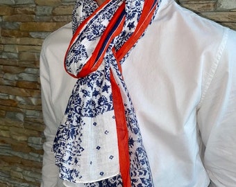 Echarpe pour homme, Chèche, foulard homme, coton, cadeau