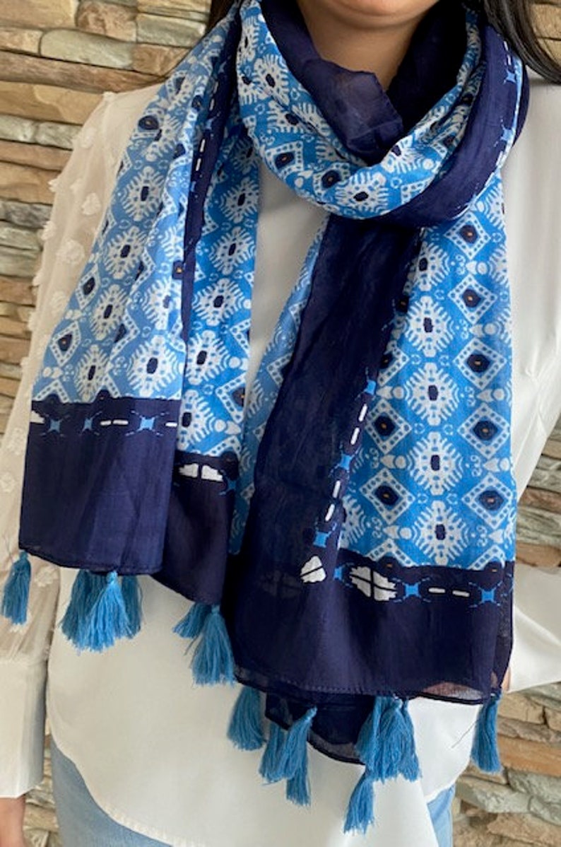 Scarf, Scarf, Women's scarf, cotton, Women's gift image 1