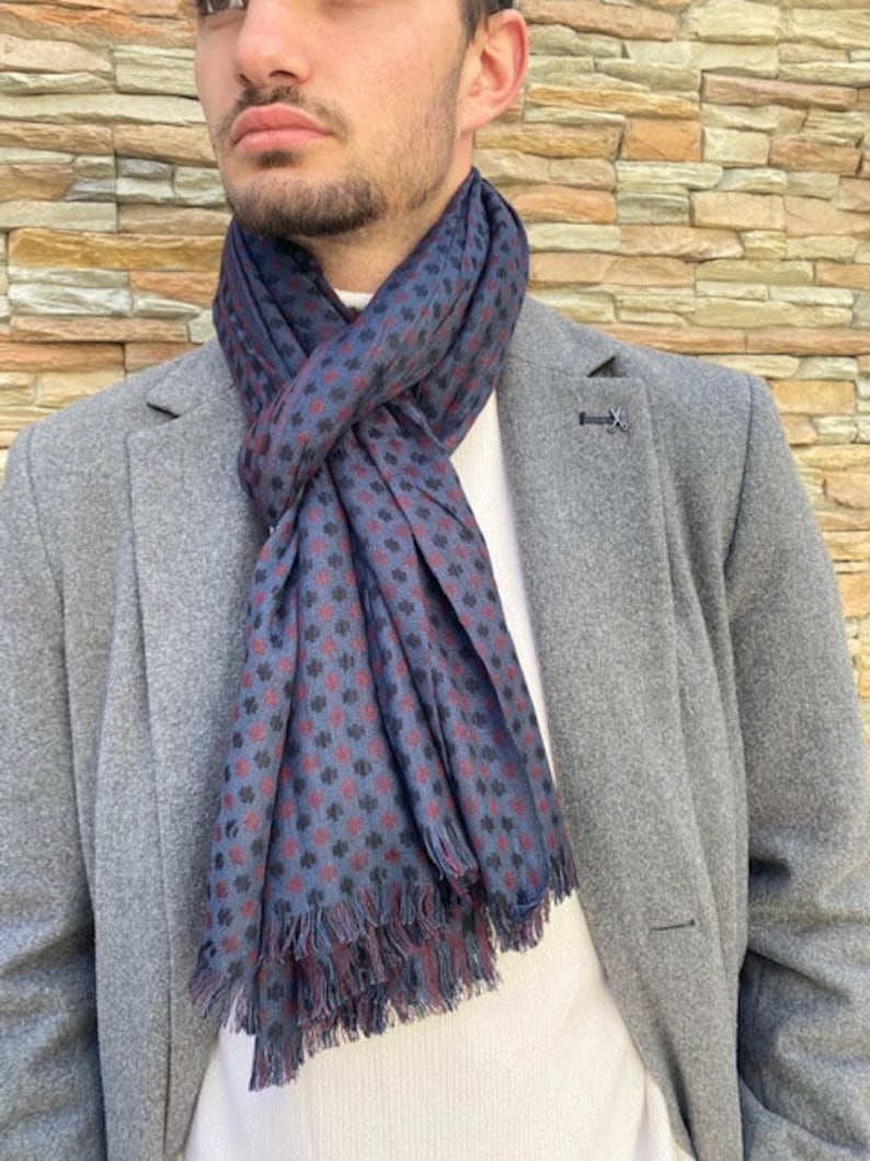 Echarpe, foulard homme, viscose tissée image 1