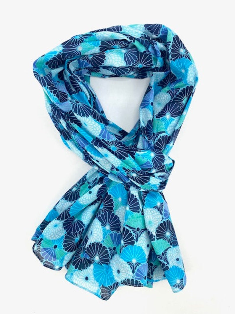 Écharpe, Chèche, foulard Femme, coton, Cadeau femme image 3