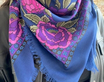 Women's scarf, shawl, viscose flower scarf