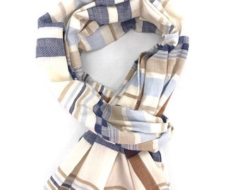 Scarf, men's or women's scarf, 100% woven cotton