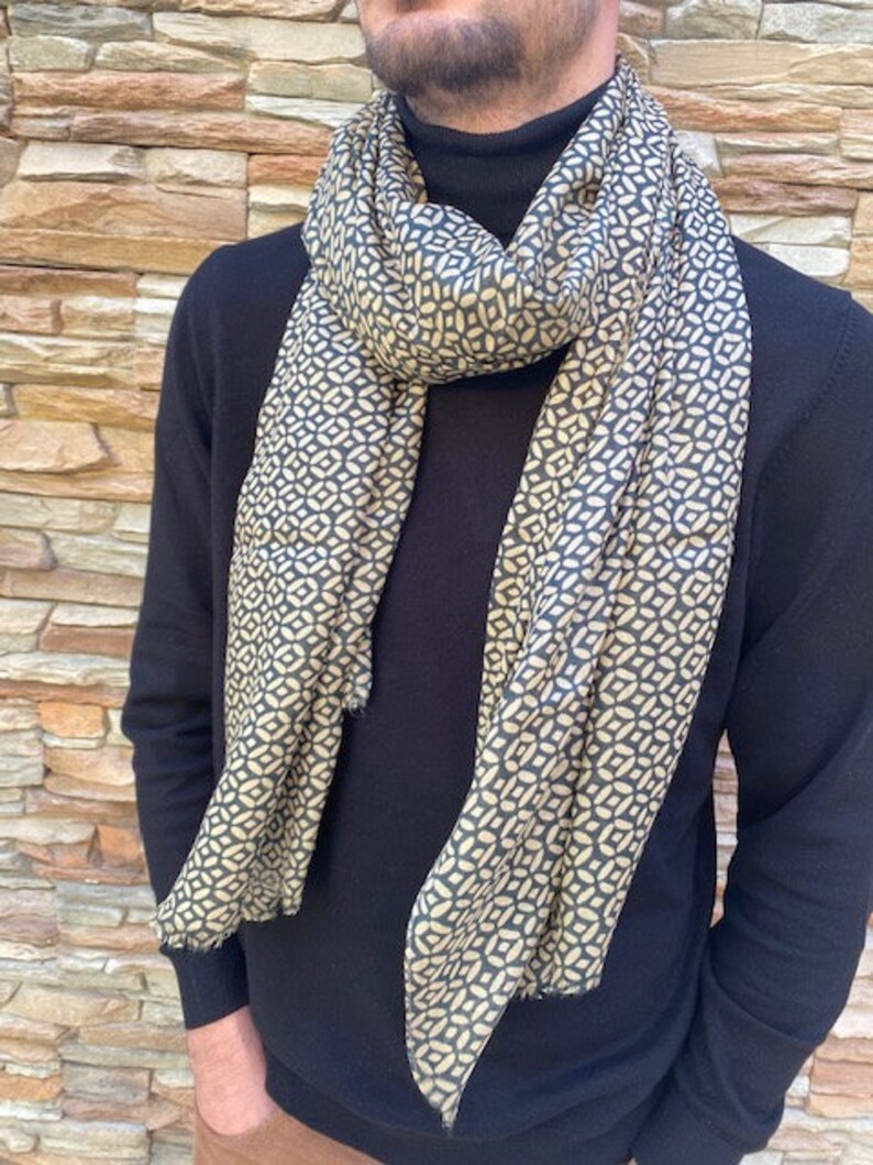 Echarpe, Foulard en viscose, homme ou femme image 3