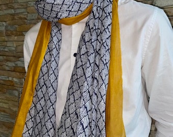 Echarpe pour homme, Chèche, foulard homme, coton, cadeau