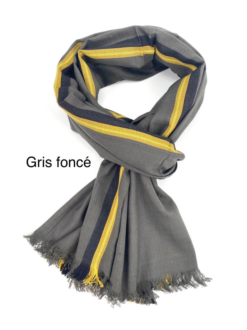 Echarpe Foulard homme casual chic coton image 6