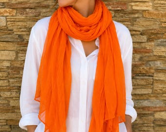 Cotton Scarf Men Women – 100% Cotton Crinkled Scarf – Unisex Cheche Shawl– Lightweight Boho Summer Scarf,mothers day gift, fathers day gift