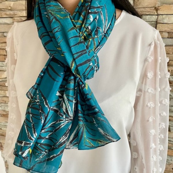 Chèche femme, foulard Femme, écharpe 100% coton, Cadeau femme