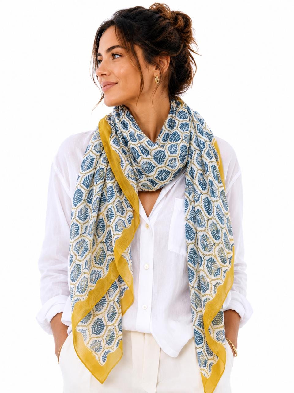 French Cotton Scarf - Etsy Canada