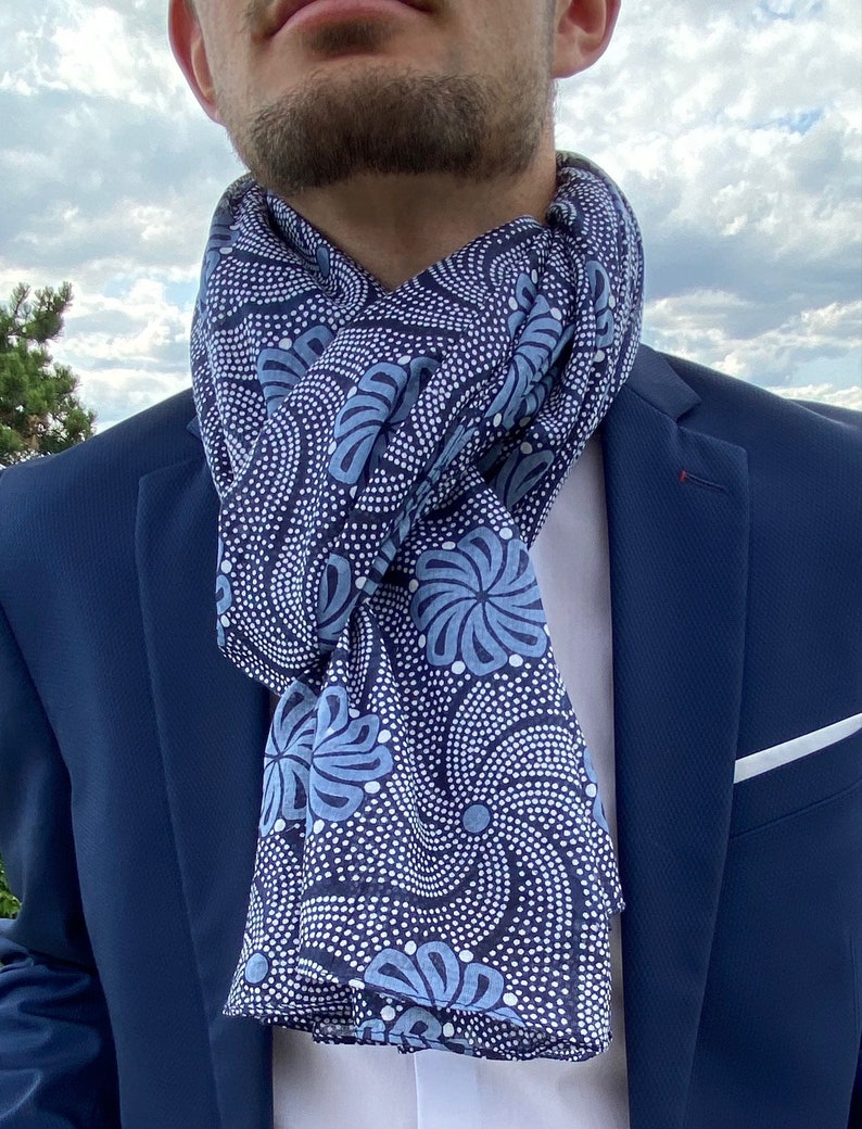 Chèche, foulard homme, coton image 2