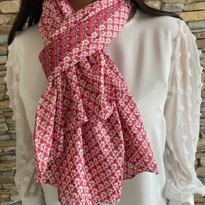 Scarf, Cheche, Women's scarf, 100% cotton, Women's gift image 4