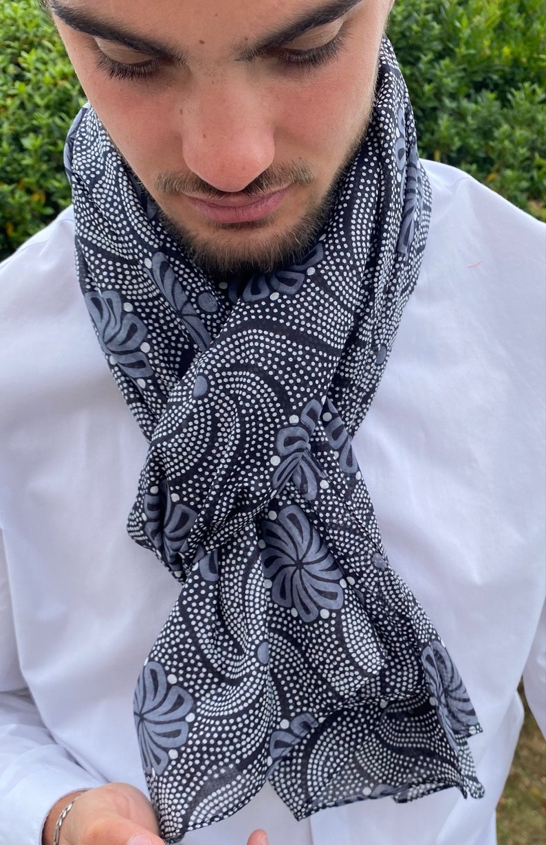 Chèche, foulard homme, coton image 3