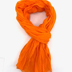 Foulard chèche coton uni pour homme ou femme image 10