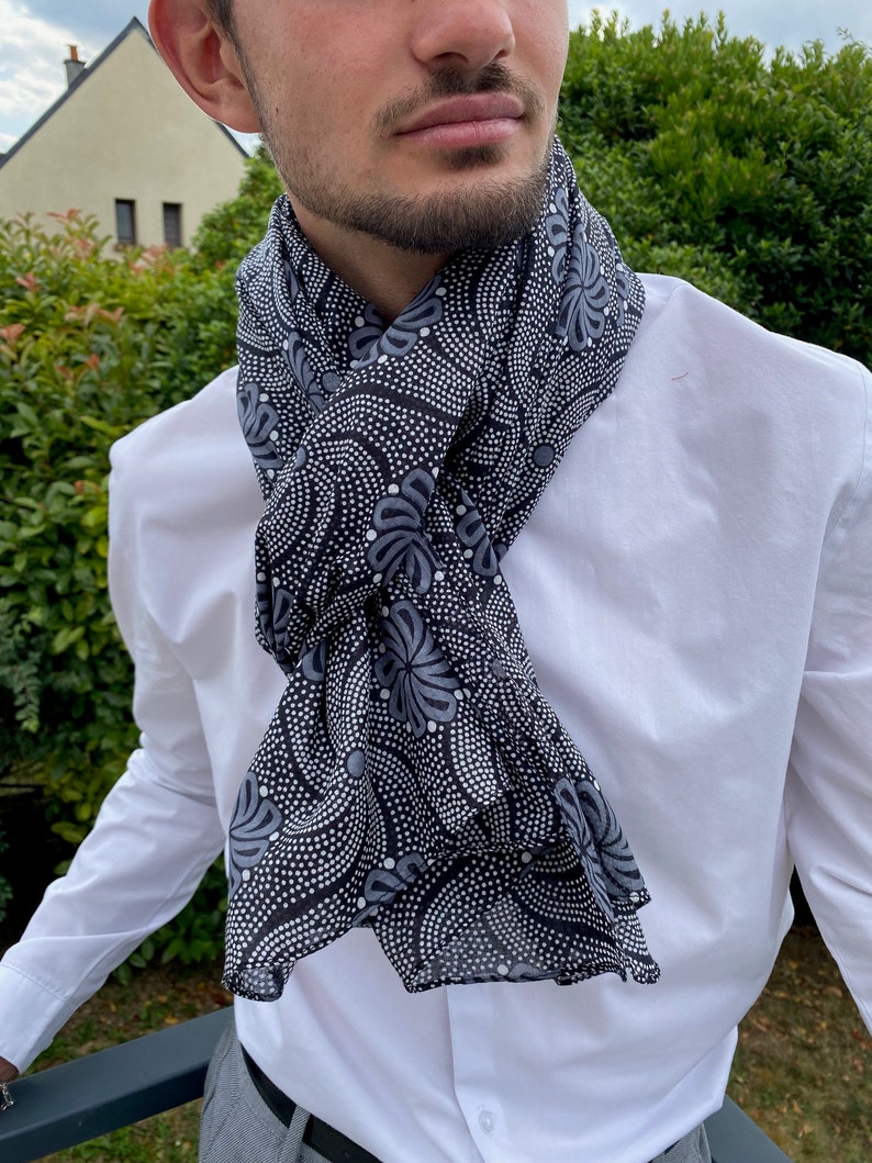 Chèche, foulard homme, coton image 1