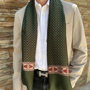 Men&#39;s 100% Silk Scarf - Made in Italy - Gift for men