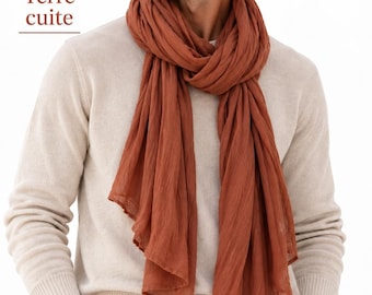 Echarpe, Foulard chèche coton, idée Cadeau, unisexe, tendance 2026