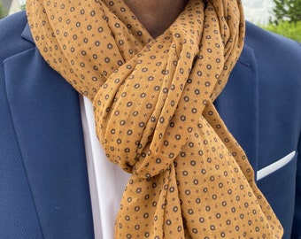 Foulard, Écharpe, chèche, homme, chic, casual, élégant, coton