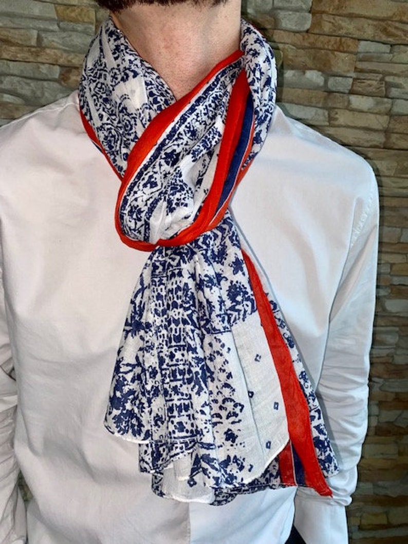 Echarpe pour homme, Chèche, foulard homme, coton, cadeau image 4