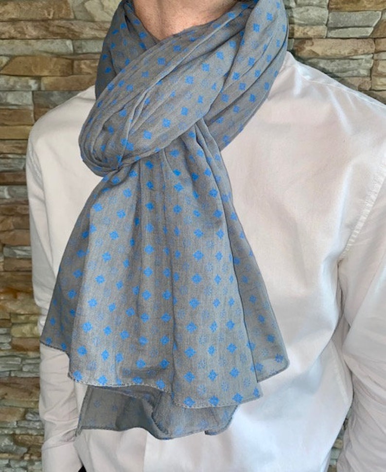 Echarpe pour homme, Chèche, foulard homme, coton, cadeau image 3