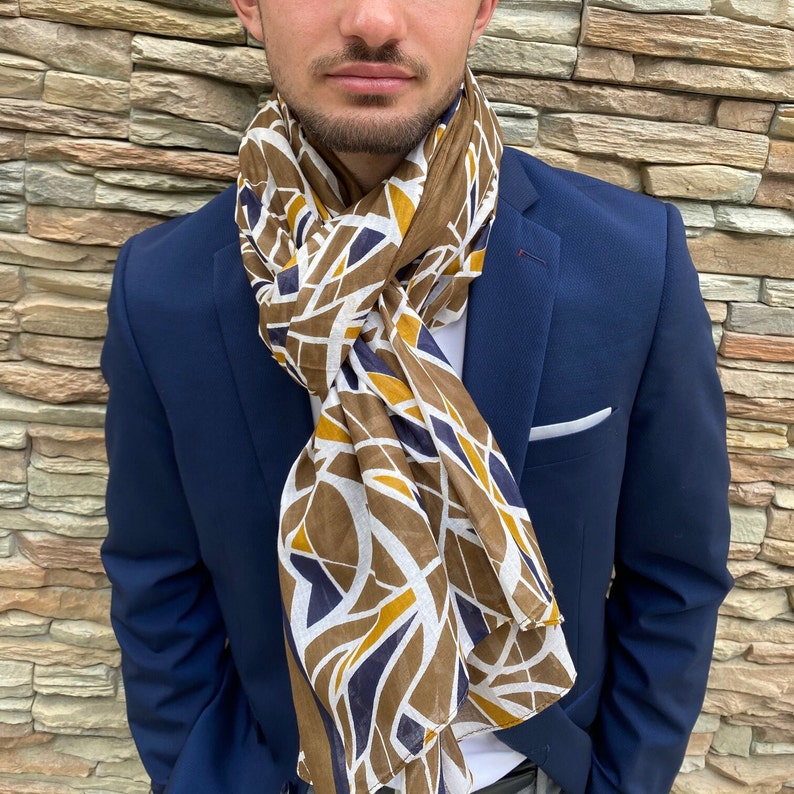 Chèche, foulard homme, coton image 2