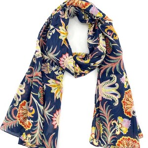 Écharpe, Chèche, foulard Femme, 100% coton, Cadeau femme image 5