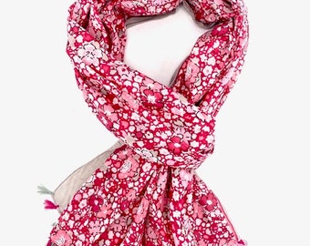 Echarpe, Cheche, foulard Femme, 100% coton, Cadeau femme, Liberty of London