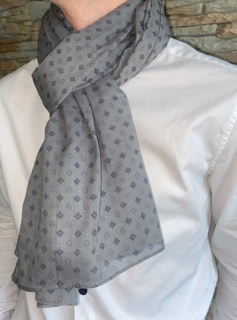 Echarpe pour homme, Chèche, foulard homme, coton, cadeau image 4