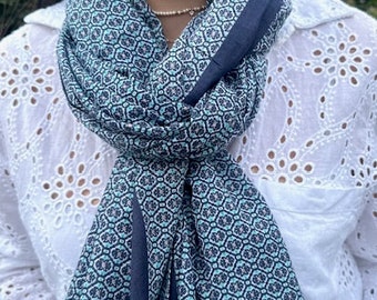 Echarpe, Cheche, foulard Femme, 100% coton, Cadeau femme, Liberty of London