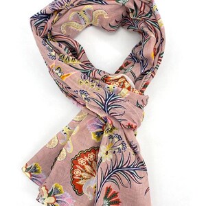 Écharpe, Chèche, foulard Femme, 100% coton, Cadeau femme image 3