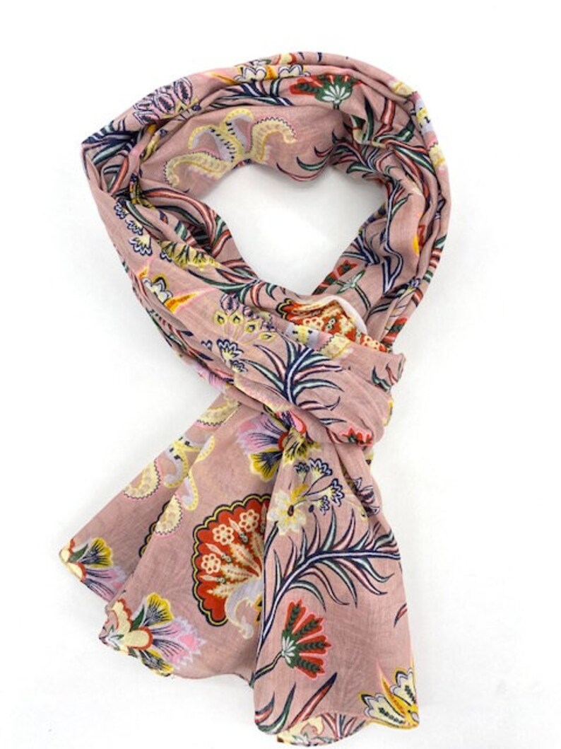 Écharpe, Chèche, foulard Femme, 100% coton, Cadeau femme image 3