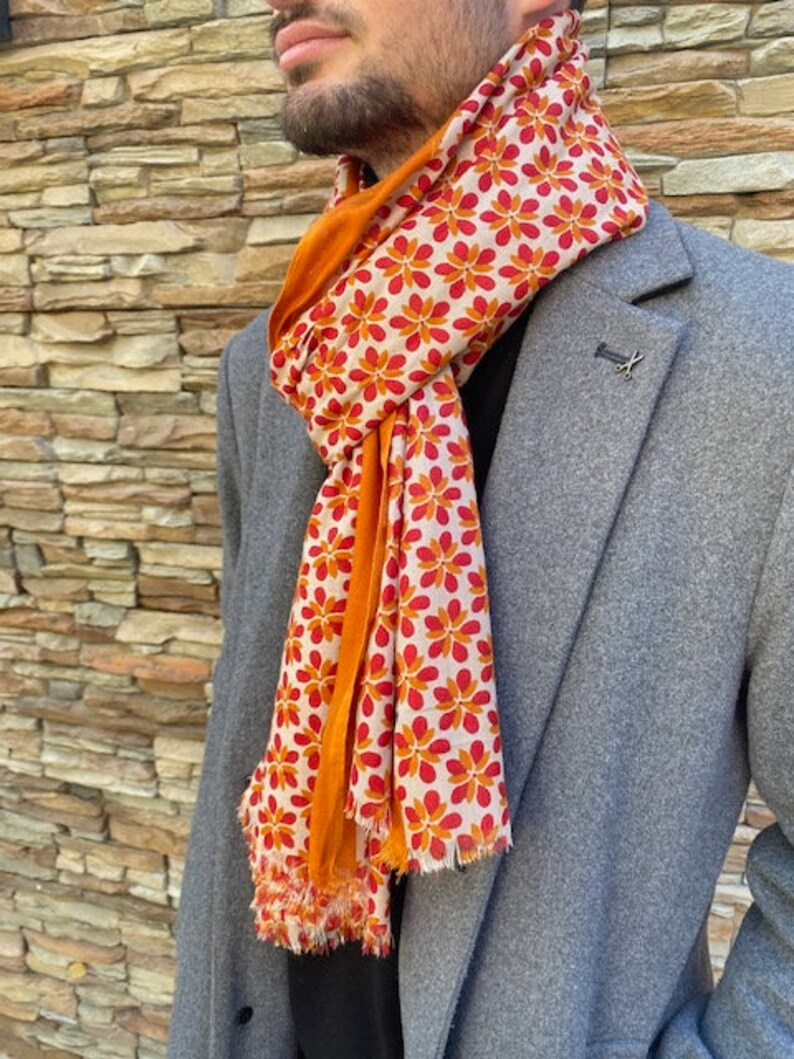 Echarpe, Foulard en viscose, homme ou femme image 3