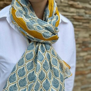 Chèche Femme 100% Coton Multicolore - Dimensions 100x170 Cm - Foulard Léger Et Polyvalent - 2