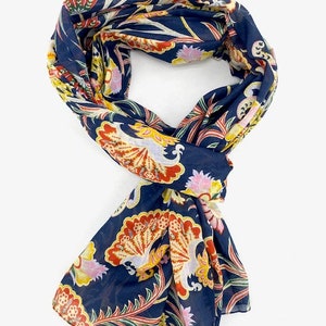 Écharpe, Chèche, foulard Femme, 100% coton, Cadeau femme image 6